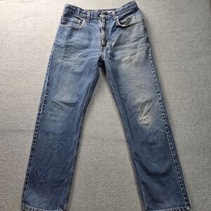 Levi's 505 Regular Fit Straight Leg Jeans Men's 32x30 Blue Medium Wash Denim